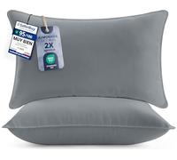 Utopia Bedding Almohada 40x80 cm Pack de 2, Fibra Hueca, Gris