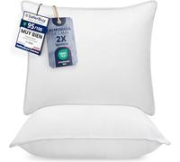 Utopia Bedding Almohada 80x80 cm Pack de 2, Fibra Hueca, Blanco