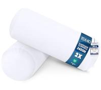 Utopia Bedding Almohada Cilíndrica 15x40 cm Pack de 2 Blanco