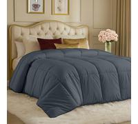Utopia Bedding Comforters King Size, All Season Duvet Insert, Down Alternative Box Stitched Bed Comforter with Corner Tabs, Machine Washable (Grey)
