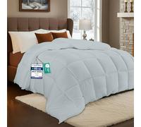 Utopia Bedding Edredón Acolchado 135x200 cm, Edredon Cama 80, Relleno Nórdico 200 gr/m² en 100% Microfibra (Gris Claro)