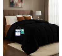 Utopia Bedding Edredón Acolchado 220x240 cm, Edredon Cama 135/150, Relleno Nórdico 200 gr/m² en 100% Microfibra (Negro)