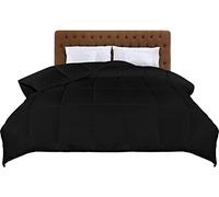 Utopia Bedding Edredón Ligero 200 g/m²,200x200cm,Cama 105,Negro