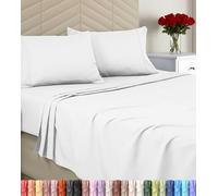 Utopia Bedding Full Sheet Set - Brushed Microfiber - Soft Bed Sheets for Full Size Bed - Includes 1 Fitted, 1 Flat, & 2 Pillow Cases - Deep Pocket (White)