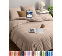 Utopia Bedding Funda Nordica Cama 105 155 x 220, Beige | Funda Edredon 155x220 cm y 2 Fundas de Almohada 80x80 cm, Microfibra, Certificado Oeko-TEX, Ideal para el hogar y los hoteles