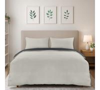 Utopia Bedding Funda Nordica Cama 105 200x200, Gris Oscuro/Gris Claro | Funda Edredon 200x200 cm y 2 Fundas de Almohada 50x75 cm, Microfibra, Certificado Oeko-TEX, Ideal para el hogar y los hoteles