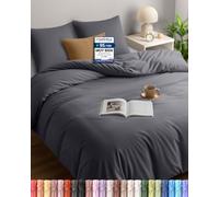 Utopia Bedding Funda Nordica Cama 105 - Microfibra Juego de Funda de Edredon 200x200 cm y 2 Fundas de Almohada 80x80 cm (Gris)
