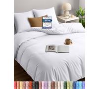 Utopia Bedding Funda Nordica Cama 105 - Microfibra Juego de Funda de Edredon 200x200 cm y 2 Fundas de Almohada 80x80 cm (Blanco)