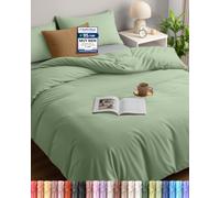 Utopia Bedding Funda Nordica Cama 105 - Microfibra Juego de Funda de Edredon 200x200 cm y 2 Fundas de Almohada 50x75 cm (Verde Salvia)