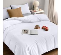 Utopia Bedding Funda Nordica Cama 150 - Microfibra Juego de Funda Edredon 230x220 cm y 2 Fundas de Almohada 50x75 cm (Blanco)
