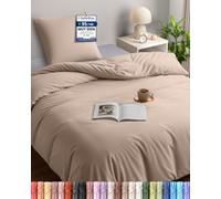 Utopia Bedding Funda Nordica Cama 90 135x200, Beige | Funda Edredon 135x200 cm y 1 Funda de Almohada 80x80 cm, Microfibra, Certificado Oeko-TEX, Ideal para el hogar y los hoteles