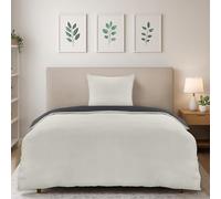 Utopia Bedding Funda Nordica Cama 90 135x200, Gris Oscuro/Gris Claro | Funda Edredon 135x200 cm y 1 Funda de Almohada 80x80 cm, Microfibra, Certificado Oeko-TEX, Ideal para el hogar y los hoteles