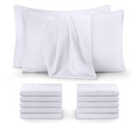 Utopia Bedding - Juego de 12 Fundas de Almohada - 50 x 75 cm - Oeko-Tex - Microfibra cepillada, 100% poliéster, con Cierre Tipo sobre (no Incluye Relleno), Solo Funda de Almohada - Blanco