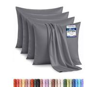 Utopia Bedding - Juego de 4 Fundas de Almohada - 40 x 40 cm - Gris