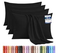 Utopia Bedding - Juego de 4 Fundas de Almohada - 50 x 75 cm - Negro