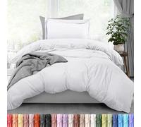 Utopia Bedding Juego de funda de edredón tamaño individual - 1 funda de edredón con 1 funda de almohada - Funda de edredón de 2 piezas con cierre de cremallera - Microfibra cepillada ultrasuave, 172 x