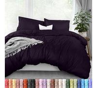 Utopia Bedding Juego de Funda de edredón tamaño Queen - 1 Funda de edredón con 2 Fundas de Almohada - Funda de edredón de 3 Piezas con Cierre de Cremallera - Microfibra cepillada ultrasuave, 90 x 90