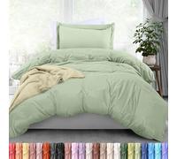 Utopia Bedding Juego de Funda de edredón tamaño Twin, 1 Funda de edredón y 1 Funda de Almohada, Cierre de Cremallera, Microfibra cepillada Suave, 173 x 229 cm (Twin/Twin XL, Salvia)