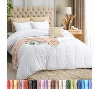 Utopia Bedding Juego de Funda nórdica Ligera con Fundas de Almohada de 50 x 65 cm, 220 x 220 cm, Microfibra de poliéster Suave (Blanco)