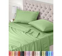 Utopia Bedding Juego de Sabanas 4 Piezas 135x190 - Poliéster Microfibra Cepillada - Oeko-Tex Certificado - Sábana Bajera, Sábana Plana y 2 Fundas de Almohada 50x75 (Cama 135, Verde Salvia)