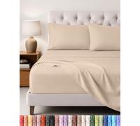 Utopia Bedding Juego de Sabanas 4 Piezas, 135x190cm, Beige