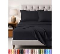 Utopia Bedding Juego de Sabanas 4 Piezas, 135x190cm, Negro