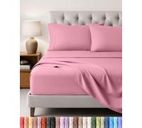 Utopia Bedding Juego de Sabanas 4 Piezas, 135x190cm, Rosa