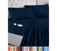 Utopia Bedding Juego de Sabanas 4 Piezas, Azul Marino, 180x200 cm