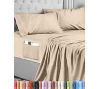 Utopia Bedding Juego de Sabanas 4 Piezas, Beige, 135x190 cm