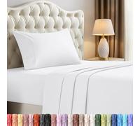 Utopia Bedding Juego de sábanas de 3 Piezas, Microfibra cepillada, Resistente al Encogimiento y a la decoloración, fácil Cuidado (Individual, Blanco)
