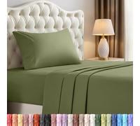 Utopia Bedding Juego de sábanas de 3 Piezas, Microfibra cepillada, Resistente al Encogimiento y a la decoloración, fácil Cuidado (Individual, Oliva)