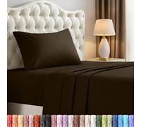 Utopia Bedding Juego de sábanas de 3 Piezas, Microfibra cepillada, Resistente al Encogimiento y a la decoloración, fácil Cuidado (Individual, marrón)