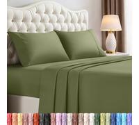 Utopia Bedding Juego de sábanas de 4 Piezas, Microfibra cepillada, Resistente al Encogimiento y a la decoloración, fácil Cuidado (King, Oliva)