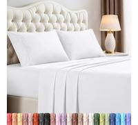Utopia Bedding Juego de sábanas de 4 Piezas, Microfibra cepillada, Resistente al Encogimiento y a la decoloración, fácil Cuidado (California King, Blanco)