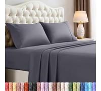 Utopia Bedding Juego de sábanas de Microfibra de 4 Piezas (Queen, Gris)