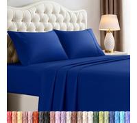 Utopia Bedding Juego de sábanas tamaño Queen, Ropa de Cama de 4 Piezas, Microfibra cepillada, Resistente al Encogimiento y a la decoloración, fácil Cuidado (Queen, Azul Rey)