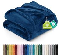 Utopia Bedding Manta Polar. Manta Ligera para La Cama, El Sofá O El Sillón. Adecuada para Todas Las Estaciones [228x213 cm, Azul Marino]
