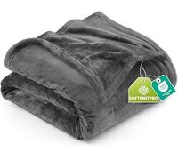 Utopia Bedding Manta Polar. Manta Ligera para La Cama, El Sofá O El Sillón. Adecuada para Todas Las Estaciones [228x193 cm, Gris]