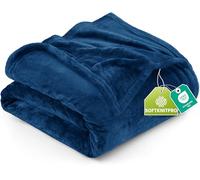 Utopia Bedding Manta Polar. Manta Ligera para La Cama, El Sofá O El Sillón. Adecuada para Todas Las Estaciones [228x213 cm, Azul Marino]