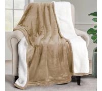Utopia Bedding Manta Sherpa - Manta Reversible de Felpa cálida y Gruesa de 480 gsm para Cama, sofá, Camping y Viajes[152x127 cm, Camello]