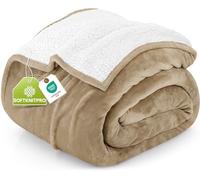 Utopia Bedding Manta Sherpa - Manta Reversible de Felpa cálida y Gruesa de 480 gsm para Cama, sofá, Camping y Viajes[228x228 cm, Camello]