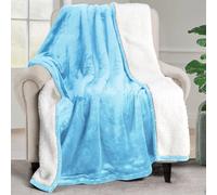 Utopia Bedding Manta Sherpa - Manta Reversible de Felpa cálida y Gruesa de 480 gsm para Cama, sofá, Camping y Viajes[152x127 cm, Azul Lava]