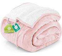 Utopia Bedding Manta Sherpa - Manta Reversible de Felpa cálida y Gruesa de 480 gsm para Cama, sofá, Camping y Viajes[228x228 cm, Rosa]