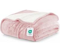Utopia Bedding Manta Sherpa - Manta Reversible de Felpa cálida y Gruesa de 480 gsm para Cama, sofá, Camping y Viajes[228x228 cm, Rosa]
