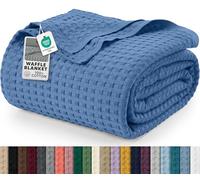Utopia Bedding Manta Tipo Gofre De Algodón De 300 gsm (Wedgewood - 228x182 cm), Edredón Suave, Ligero Y Transpirable para Todas Las Estaciones