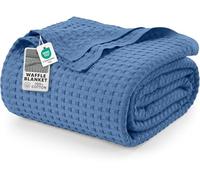 Utopia Bedding Manta Tipo Gofre De Algodón De 300 gsm (Wedgewood - 228x228 cm), Edredón Suave, Ligero Y Transpirable para Todas Las Estaciones