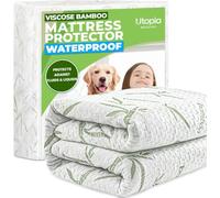 Utopia Bedding Protector de Colchón King Cal cm Impermeable, Viscosa Premium Funda Colchón, Certificación Oeko-Tex, Cubre Colchón Transpirable, Elástico En Todo
