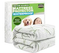 Utopia Bedding Protector de Colchón Twin Impermeable, Viscosa Premium Funda Colchón, Certificación Oeko-Tex, Cubre Colchón Transpirable, Elástico En Todo