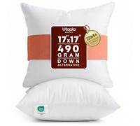 Utopia Bedding - Relleno de Cojines Decorativos para Interior, para Cama y sofá, Paquete de 2, Color Blanco, 43,2 x 43,2 cm