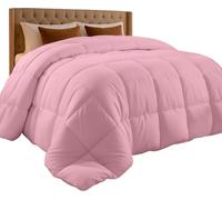 Utopia Bedding Relleno de edredón - Edredón Acolchado con pestañas en Las Esquinas - Edredón Alternativo Cosido en Caja (Individual, Rosa)